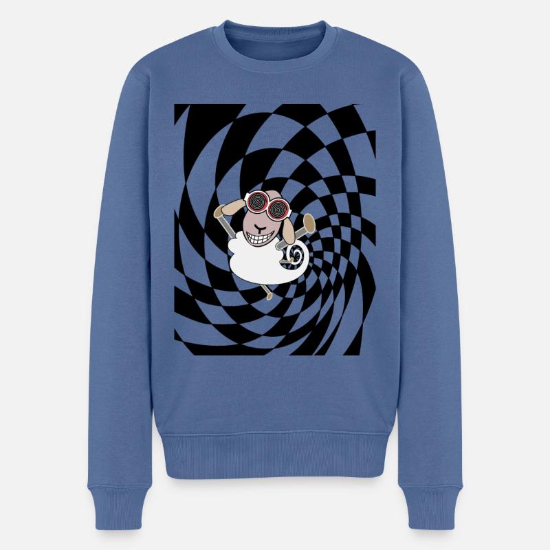 mouton psychédélique - Pull Premium bio Homme - bleu pigeon