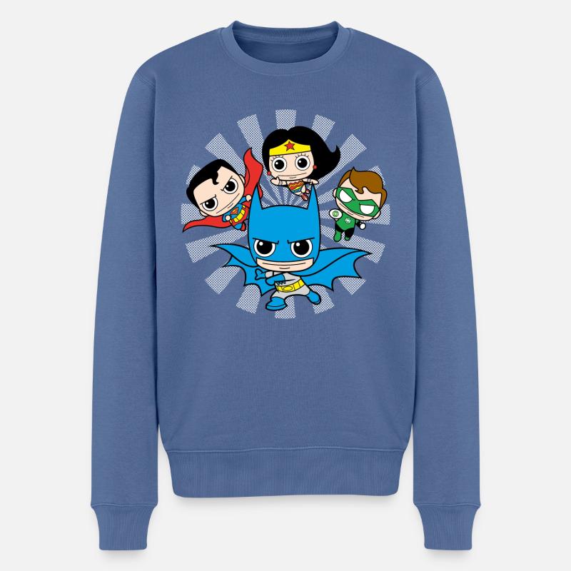 DC Comics Originals Chibis - Männer Premium Bio Pullover - Taubenblau