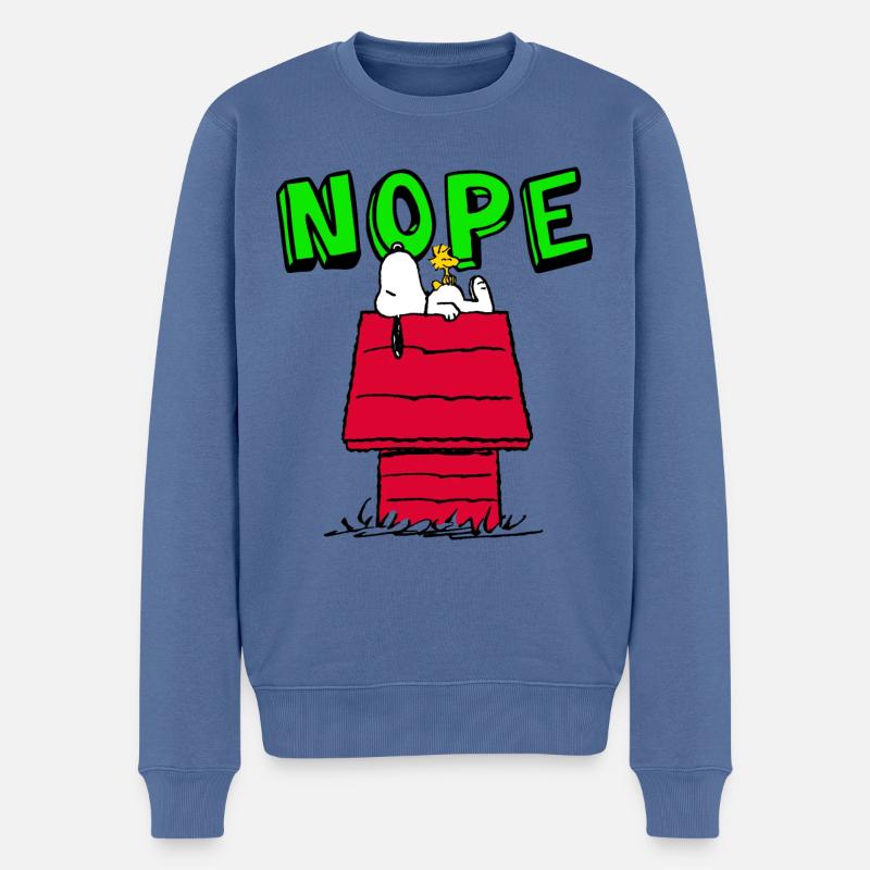 Peanuts Snoopy Nope Non Niche Du Chien - Pull Premium bio Homme - bleu pigeon