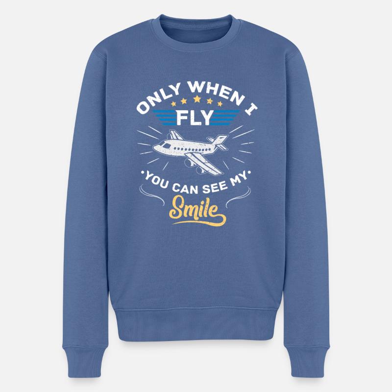Pilote disant pilote - Pull Premium bio Homme - bleu pigeon
