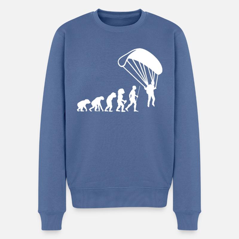 Parachutiste Skydive Evolution - Pull Premium bio Homme - bleu pigeon