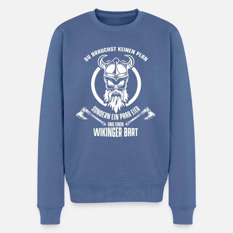 Viking Vikings Proverbe Bart - Pull Premium bio Homme - bleu pigeon