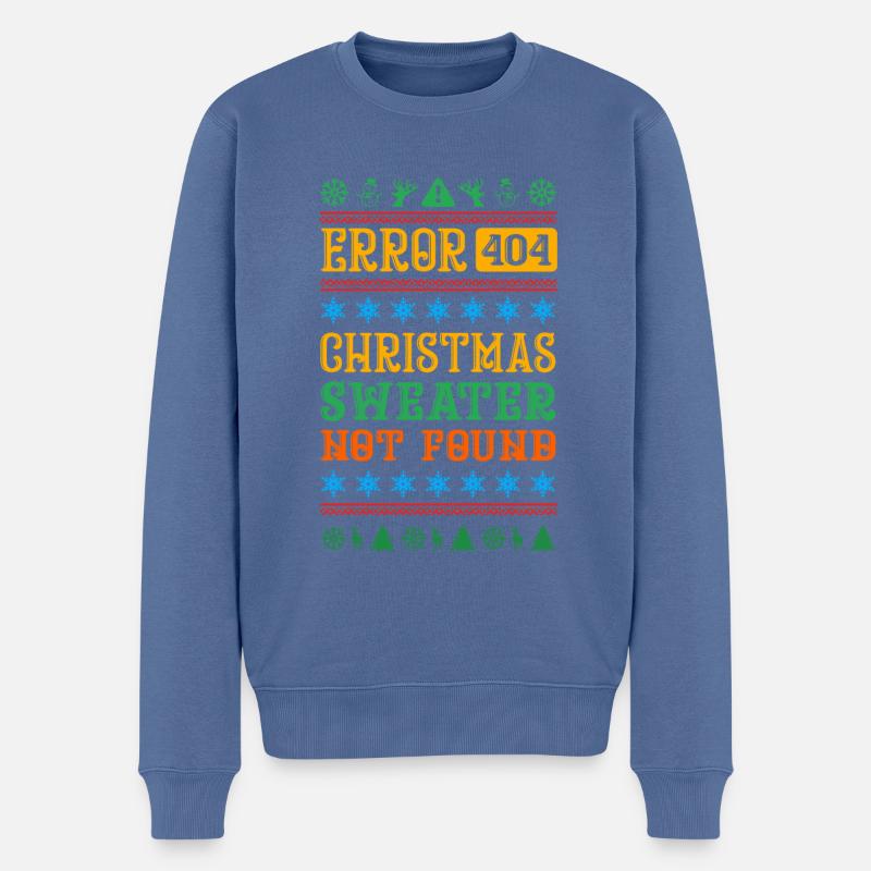Error No Christmas Sweater Found - Männer Premium Bio Pullover - Taubenblau