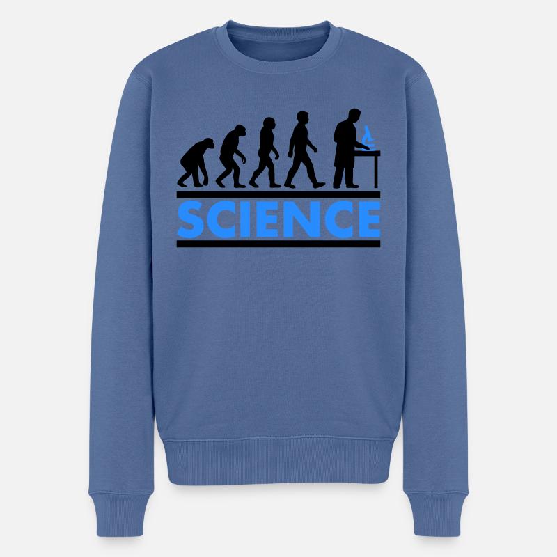 Science Evolution - Pull Premium bio Homme - bleu pigeon