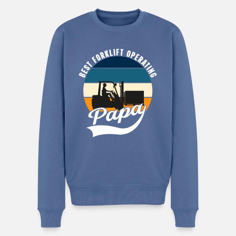 Lagerarbeiter Warenhaus Gabelstaplerfahrer - Männer Premium Bio Pullover - Taubenblau