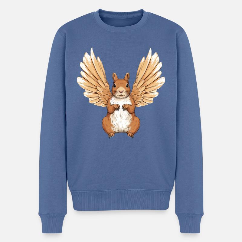 Mignon design d’ange lapin - Pull Premium bio Homme - bleu pigeon