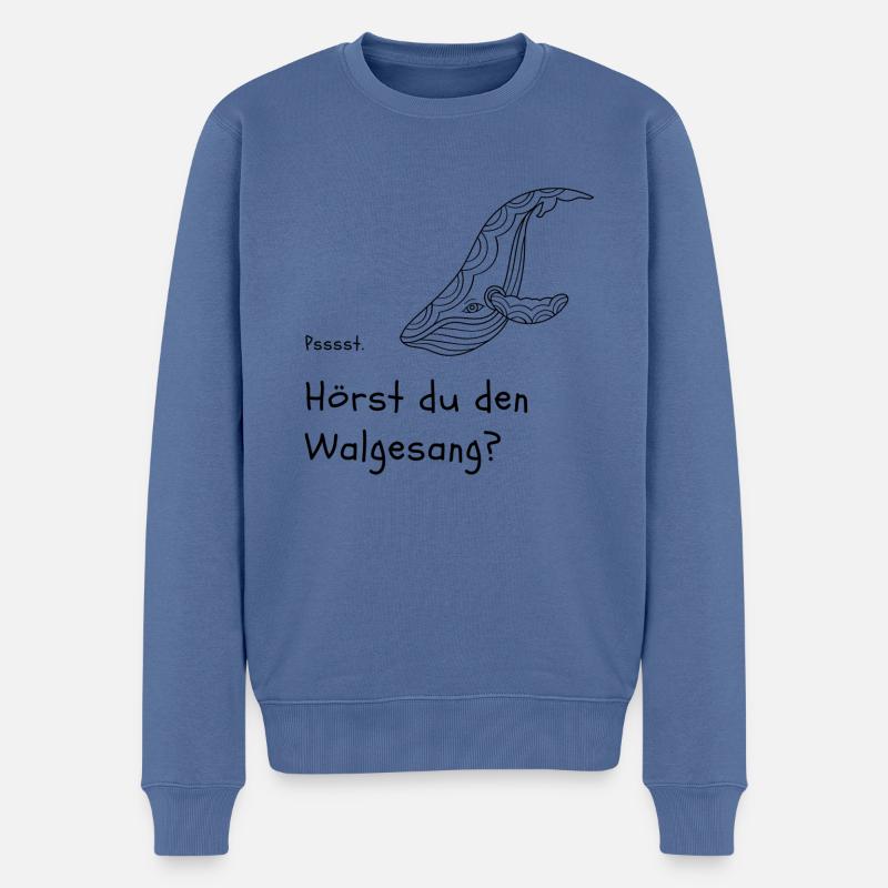 Walgesang - Männer Premium Bio Pullover - Taubenblau
