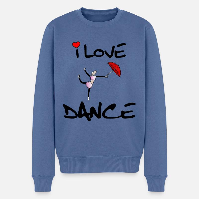 J’aime la danse - Pull Premium bio Homme - bleu pigeon