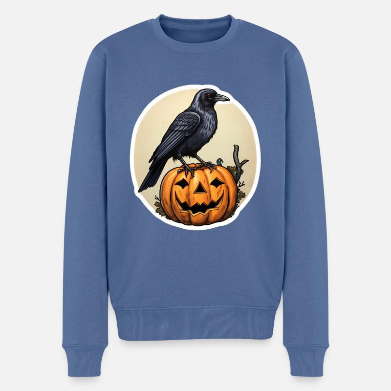 uploaded - Männer Premium Bio Pullover - Taubenblau