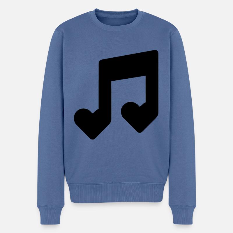Musik Liebe Leidenschaft - Männer Premium Bio Pullover - Taubenblau