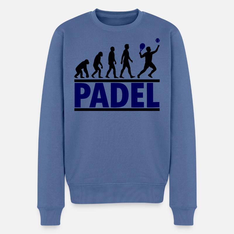 Padel Évolution Sport Raquette - Pull Premium bio Homme - bleu pigeon