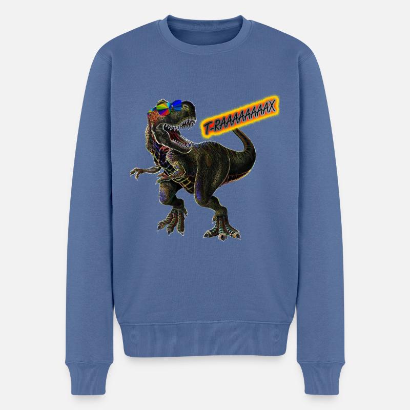 Party T Rex T RAAAAAX - Männer Premium Bio Pullover - Taubenblau