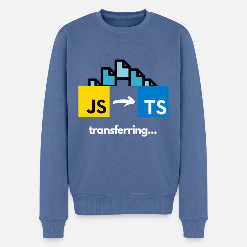Übertragung von Javascript auf Typescript - Männer Premium Bio Pullover - Taubenblau