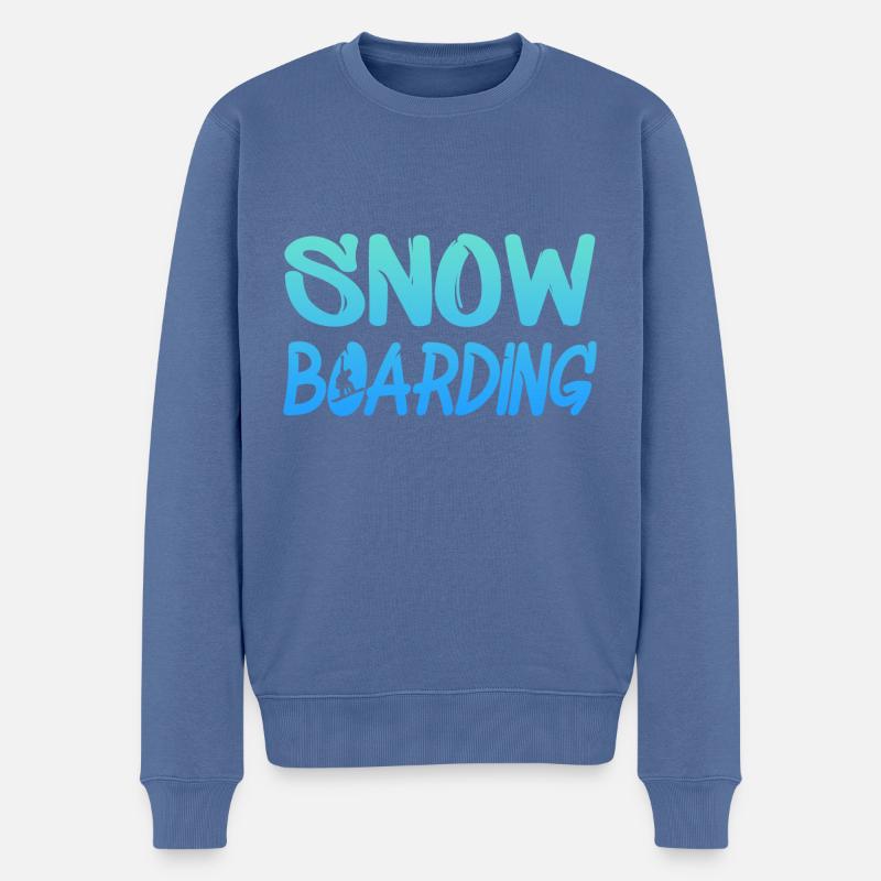 snowboarding - Männer Premium Bio Pullover - Taubenblau
