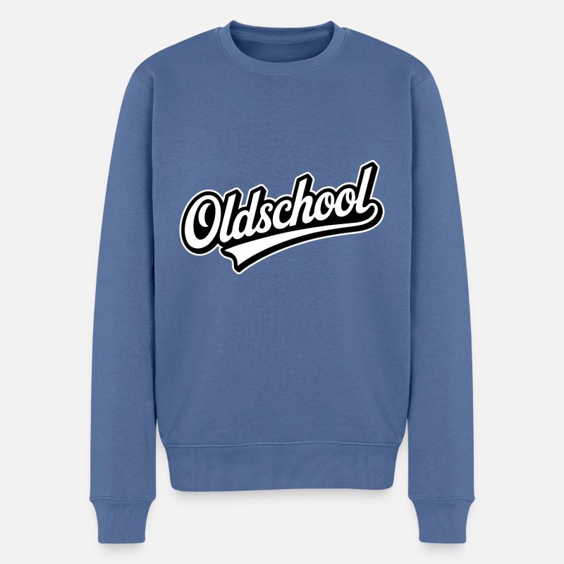 Oldschool - Cool Logo - Pull Premium bio Homme - bleu pigeon