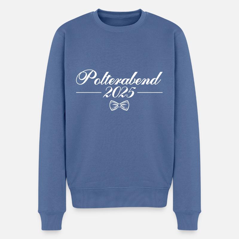 Polterabend 2025 - Männer Premium Bio Pullover - Taubenblau