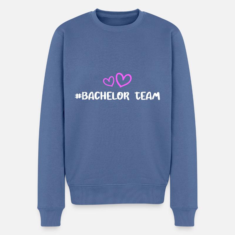 Bachelor Équipe Cœur - Pull Premium bio Homme - bleu pigeon
