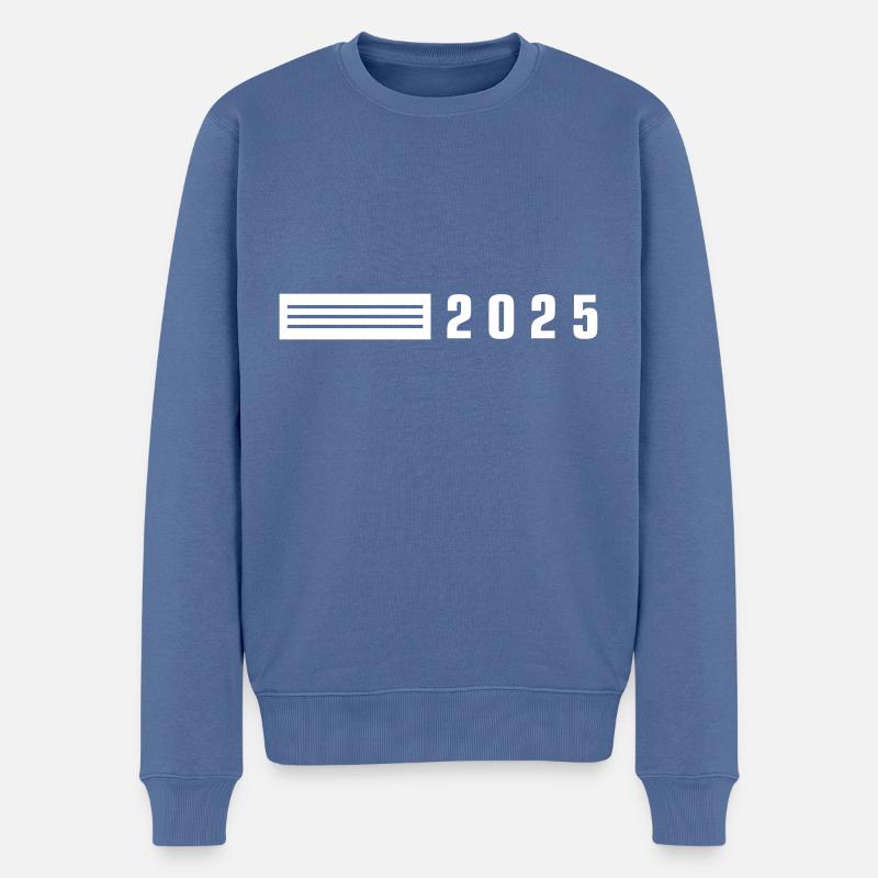 2025 Element - Männer Premium Bio Pullover - Taubenblau
