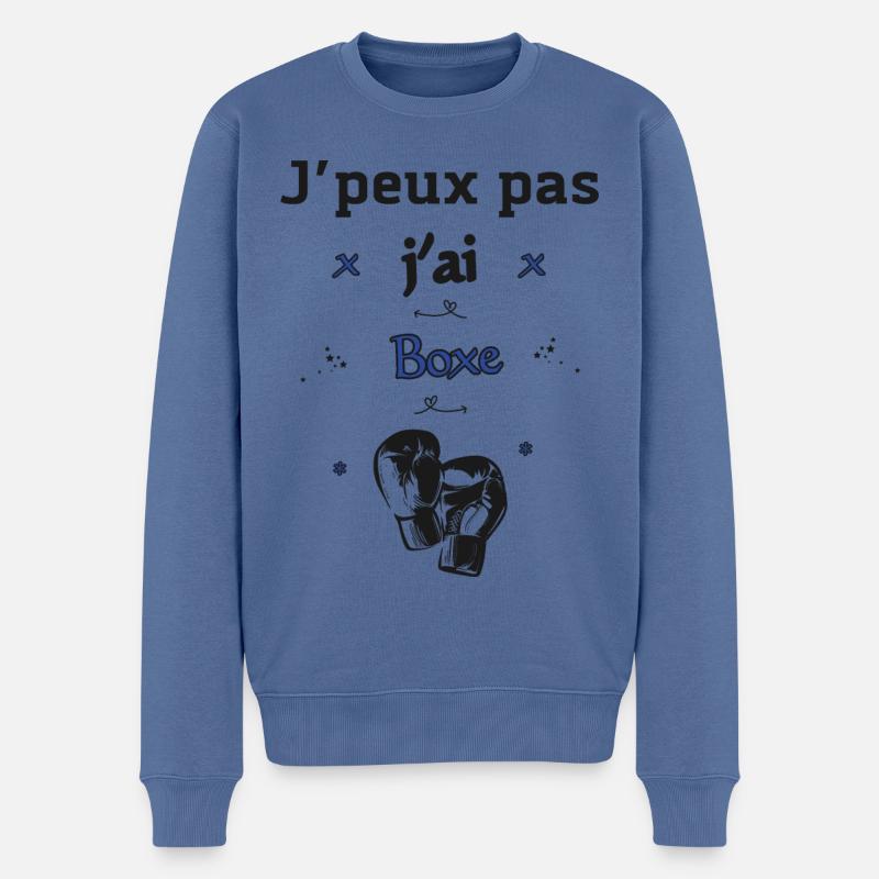 J'peux pas j'ai Boxe - Pull Premium bio Homme - bleu pigeon