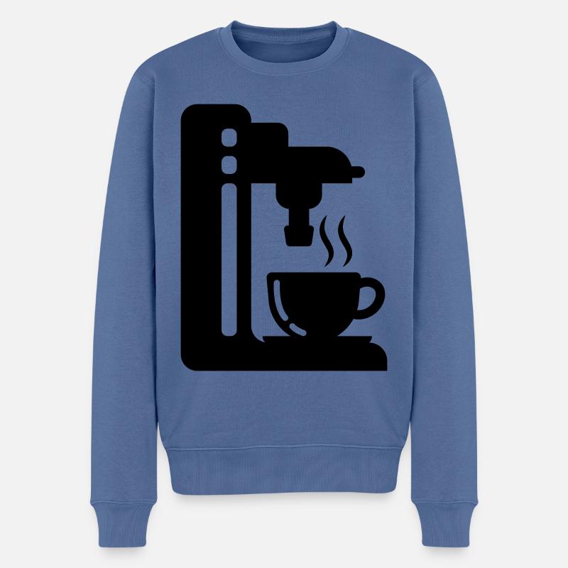 Symbole de machine à café - Pull Premium bio Homme - bleu pigeon
