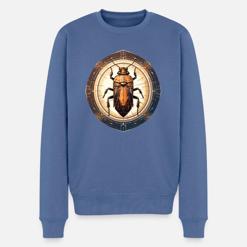 Kakerlake - Männer Premium Bio Pullover - Taubenblau