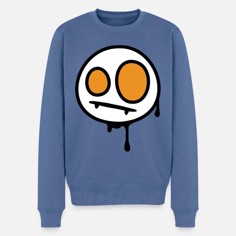 Smile Spray Skater - Männer Premium Bio Pullover - Taubenblau
