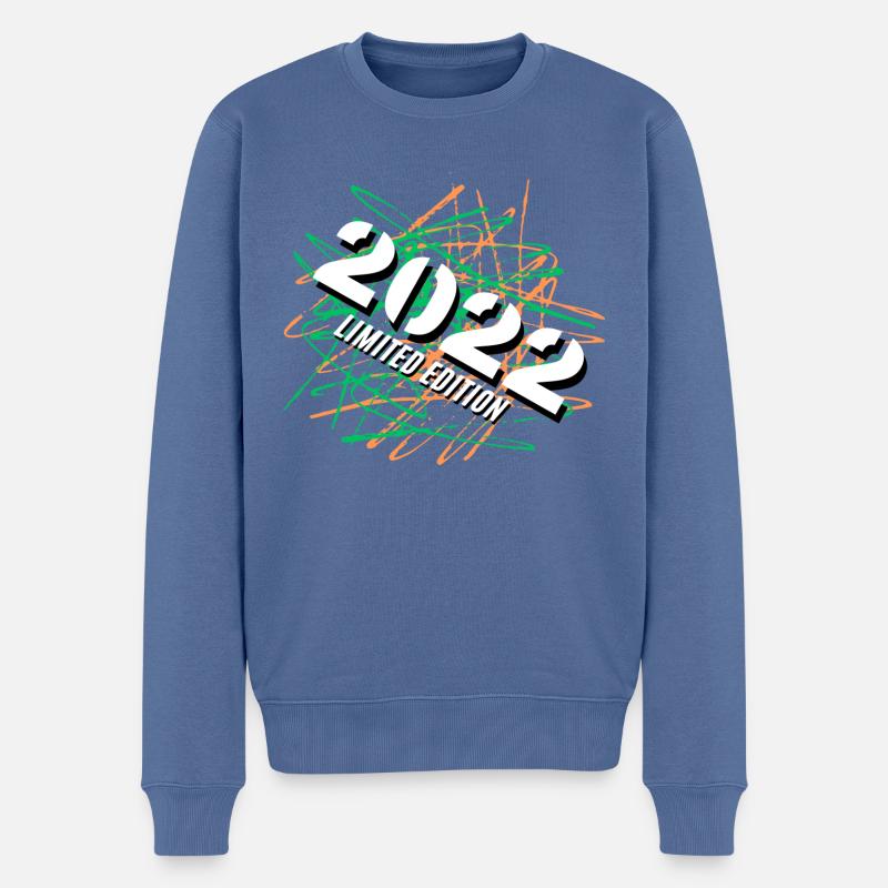Édition limitée 2022 - Pull Premium bio Homme - bleu pigeon