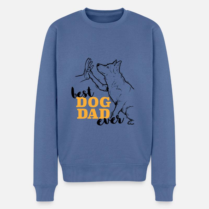 Bester Siberian Husky Papa - Männer Premium Bio Pullover - Taubenblau