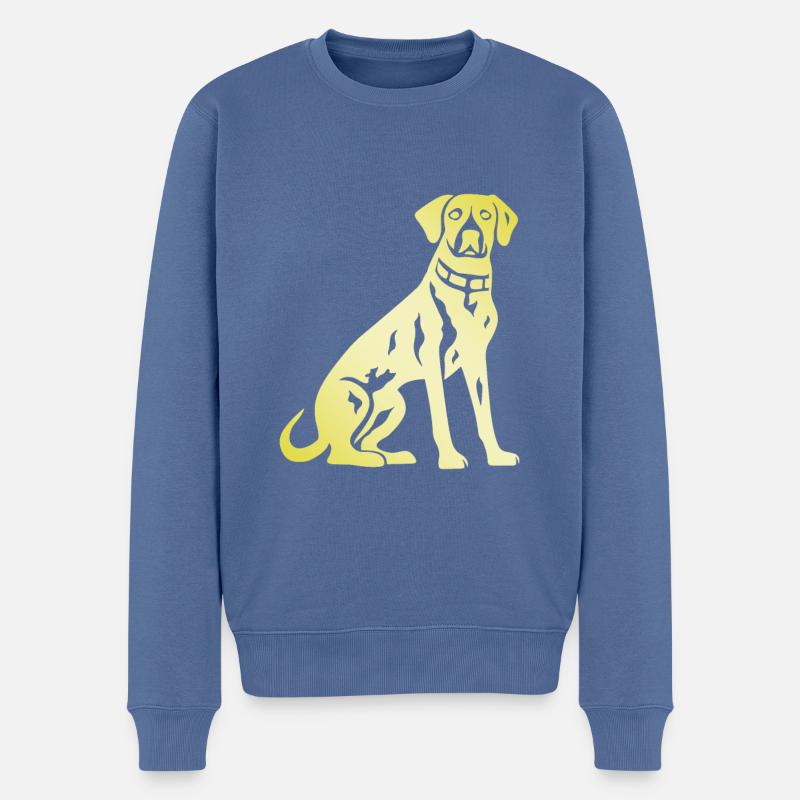 Silhouette de chien dalmatien - Pull Premium bio Homme - bleu pigeon