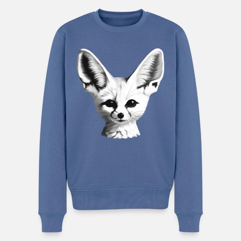 Fennec - Pull Premium bio Homme - bleu pigeon