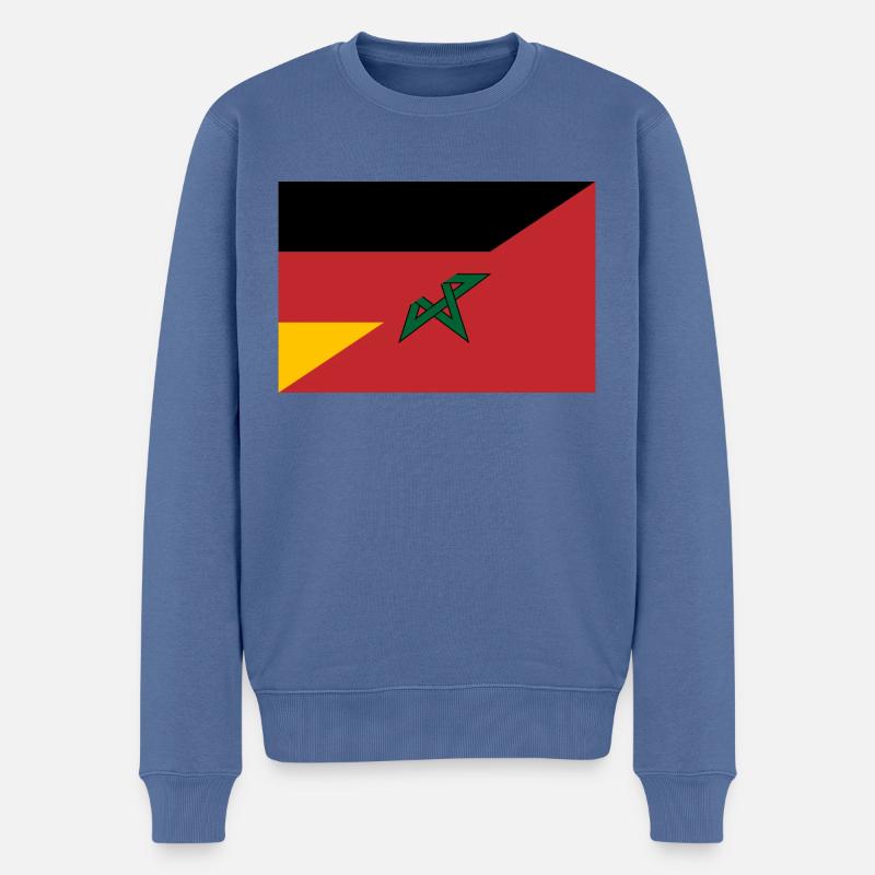 Deutschland Marokko - Männer Premium Bio Pullover - Taubenblau