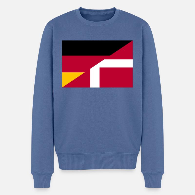 Allemagne Danemark Drapeau - Pull Premium bio Homme - bleu pigeon