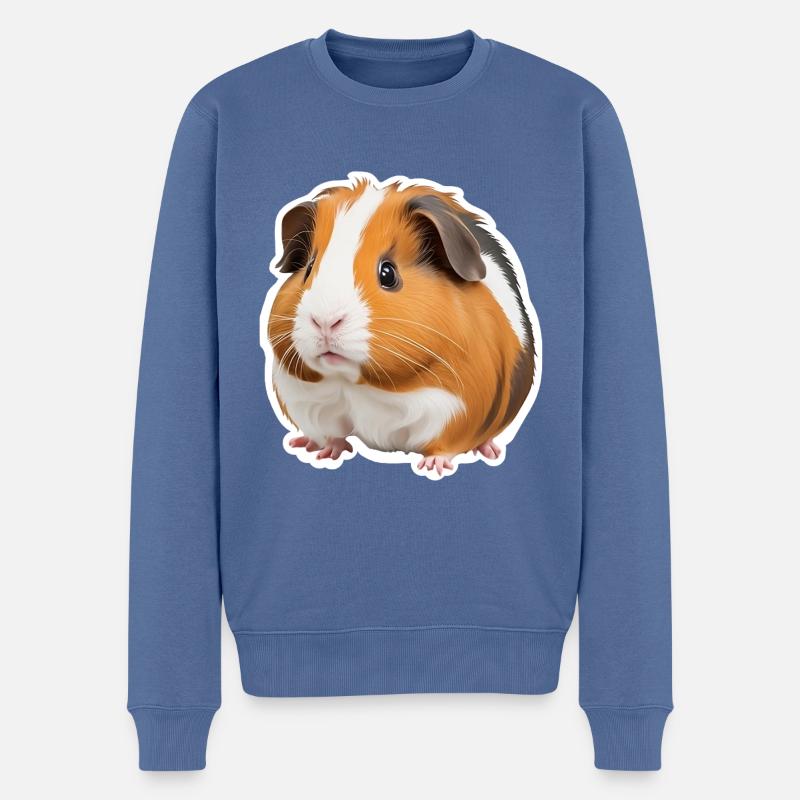 Adorable cochon d’Inde - Pull Premium bio Homme - bleu pigeon