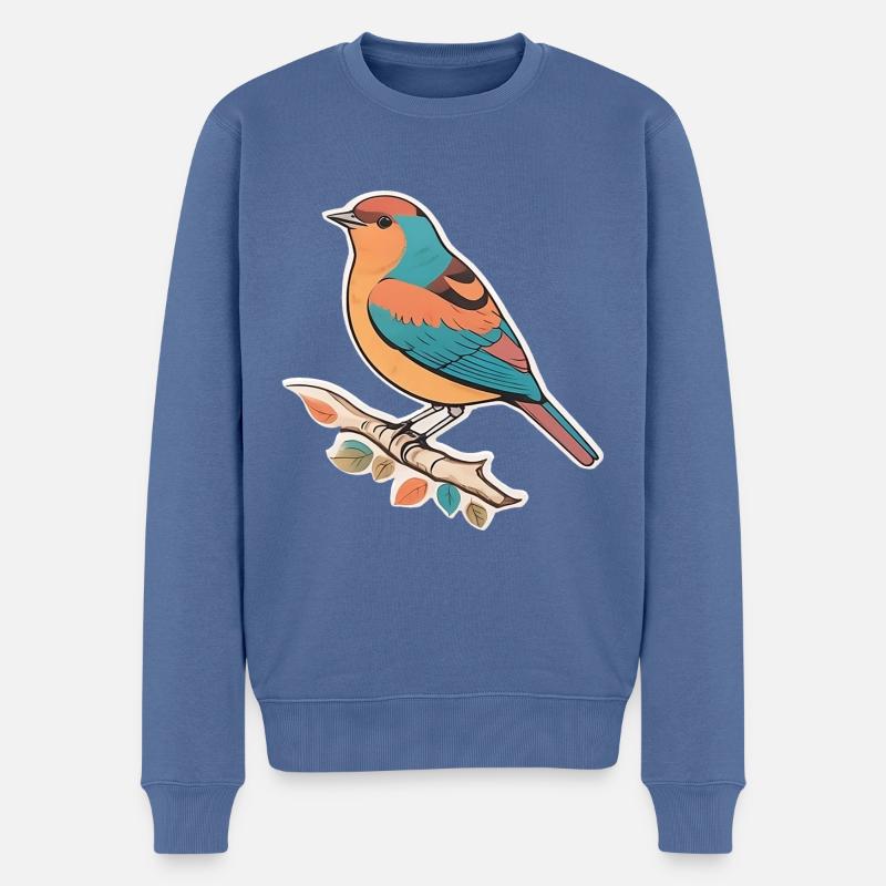 Fantasievogel - Männer Premium Bio Pullover - Taubenblau