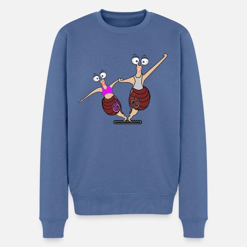 Tanzen - Männer Premium Bio Pullover - Taubenblau