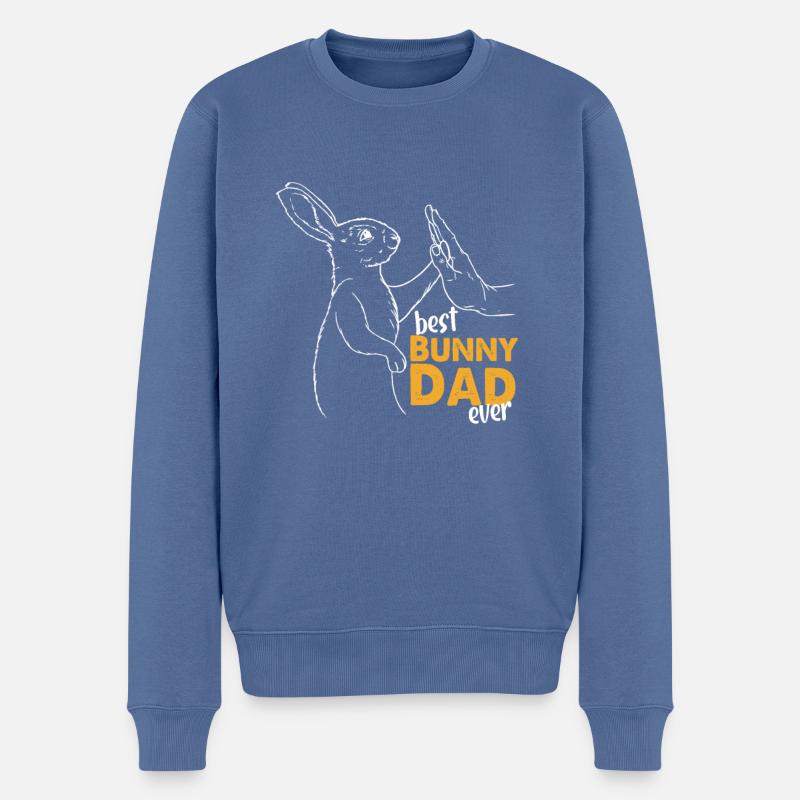 Meilleur papa Ever - Pull Premium bio Homme - bleu pigeon
