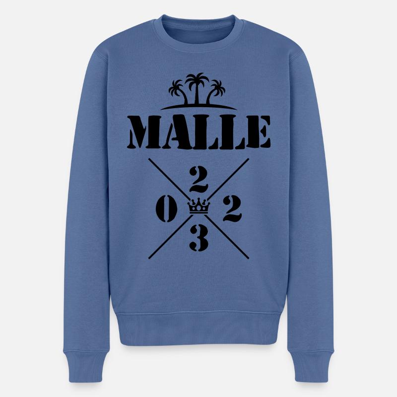 Malle 2023 - Pull Premium bio Homme - bleu pigeon