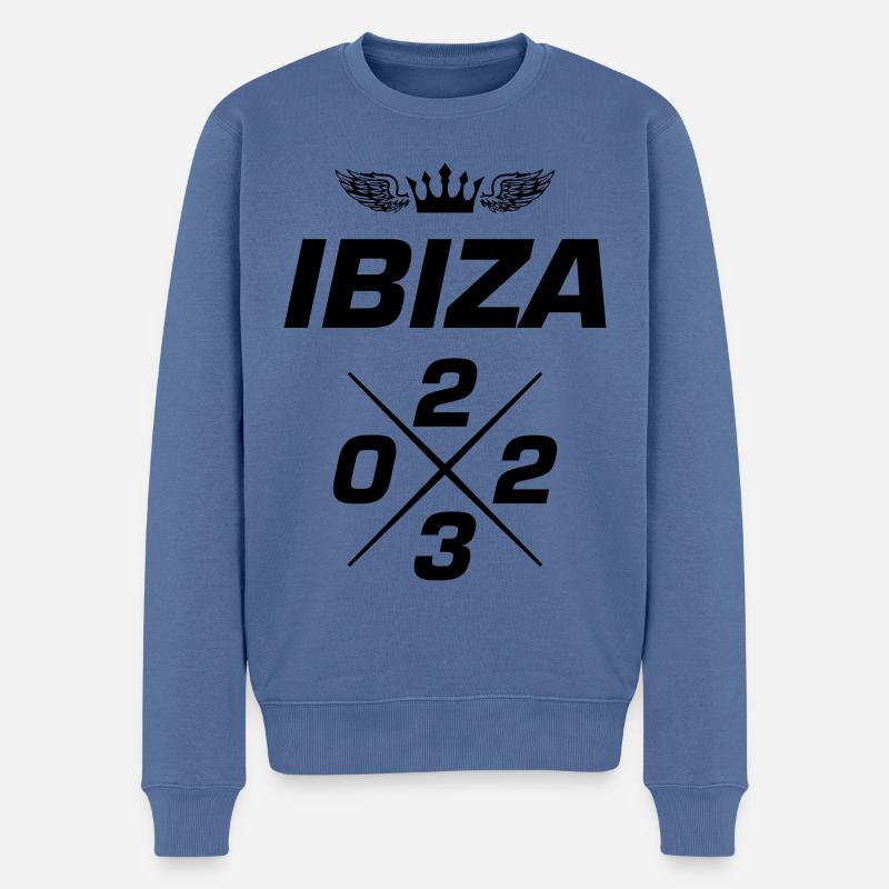 Ibiza 2023 - Pull Premium bio Homme - bleu pigeon