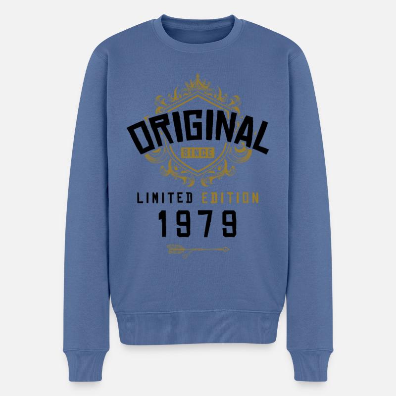 1979 limited edition Geburtstag - Männer Premium Bio Pullover - Taubenblau