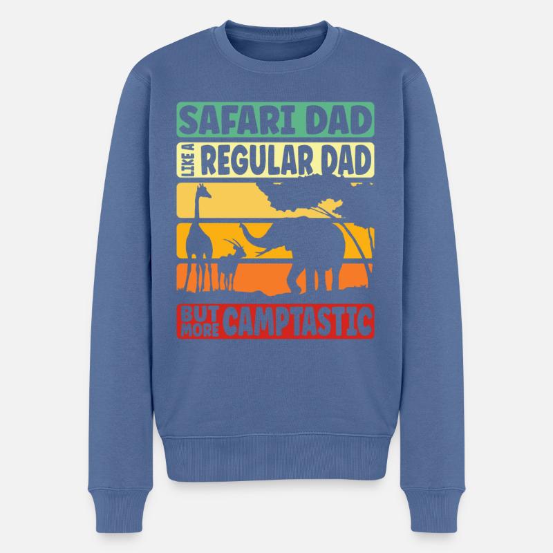 Safari Dad - Männer Premium Bio Pullover - Taubenblau