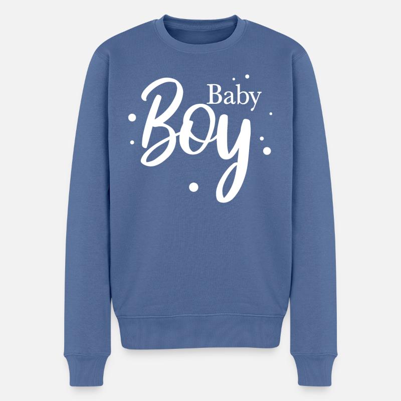 Baby Boy - Männer Premium Bio Pullover - Taubenblau