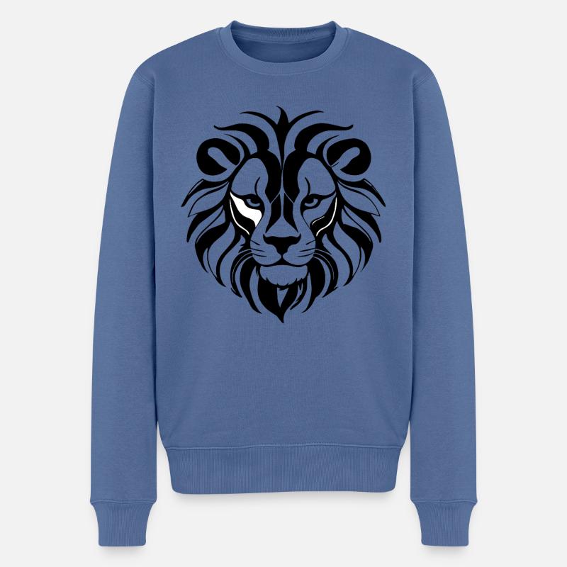 J’aime Leo - Zodiac Design - Pull Premium bio Homme - bleu pigeon