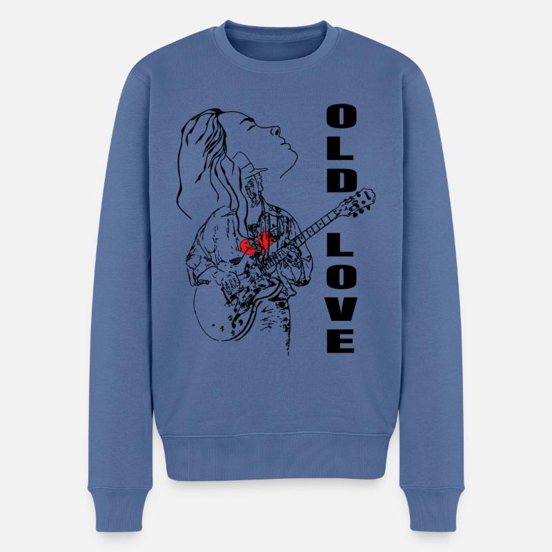 Guitariste de blues - Pull Premium bio Homme - bleu pigeon