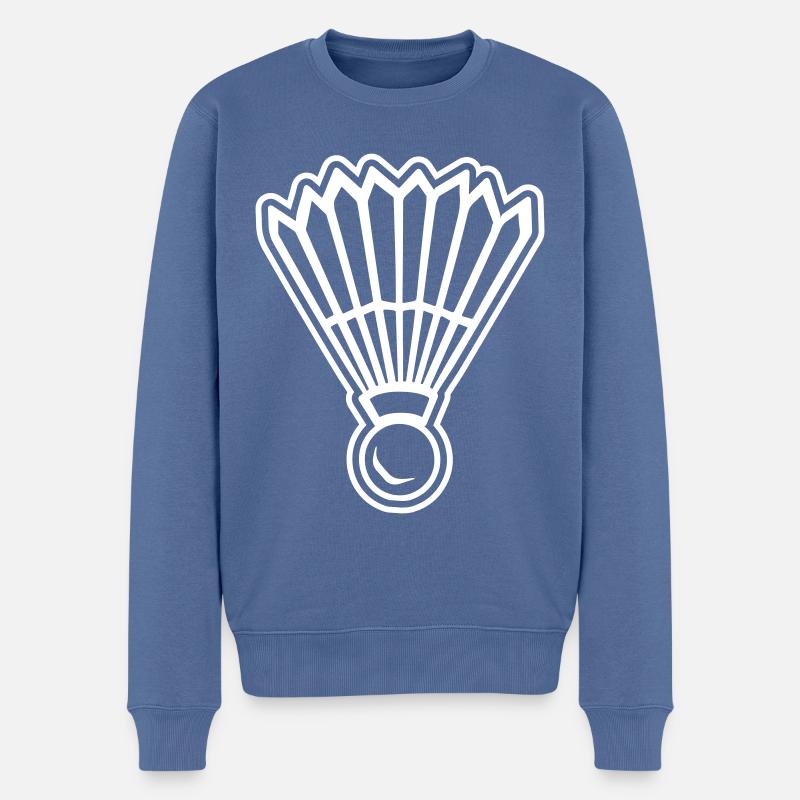 Badminton Sport - Männer Premium Bio Pullover - Taubenblau