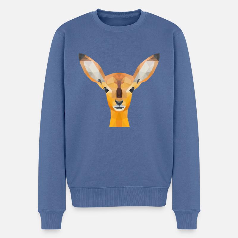 Rehkitz - Pull Premium bio Homme - bleu pigeon