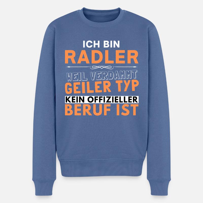 Verdammt geiler Typ - Radler Edition - Männer Premium Bio Pullover - Taubenblau