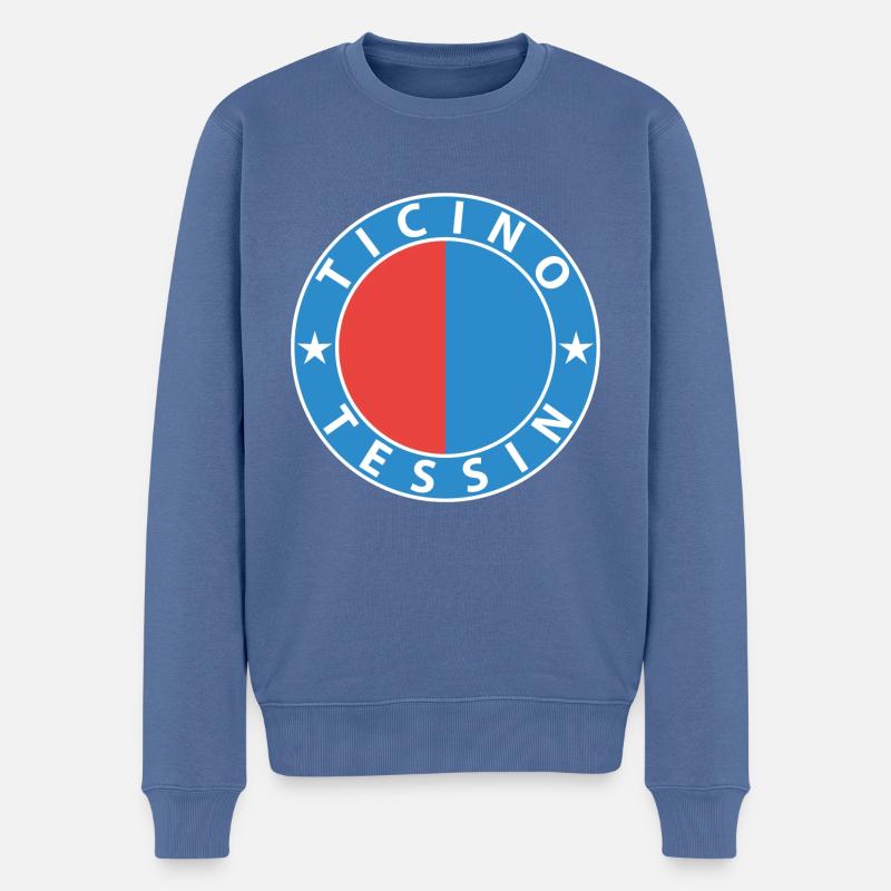 Tessin - Männer Premium Bio Pullover - Taubenblau