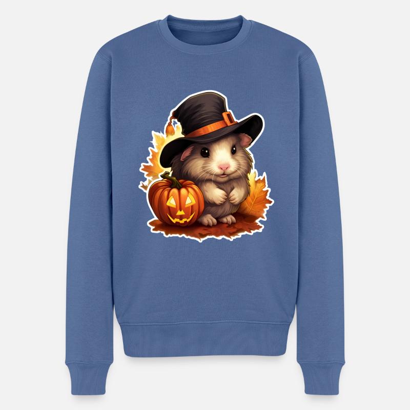 Cochon d’Inde d’Halloween - Pull Premium bio Homme - bleu pigeon