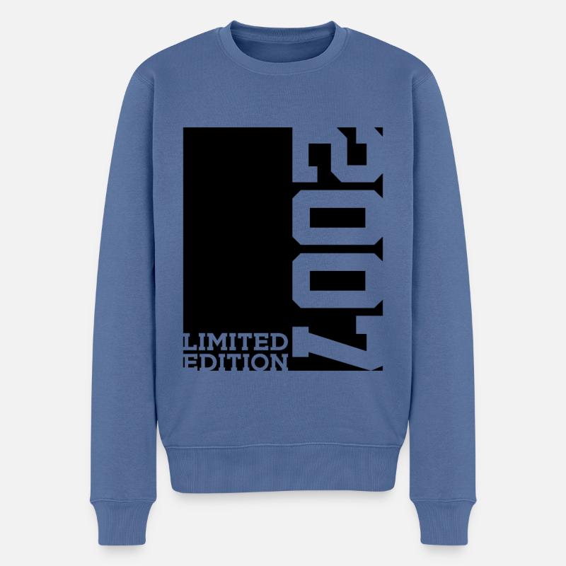 ÉDITION LIMITÉE 2007 19E ANNIVERSAIRE - Pull Premium bio Homme - bleu pigeon