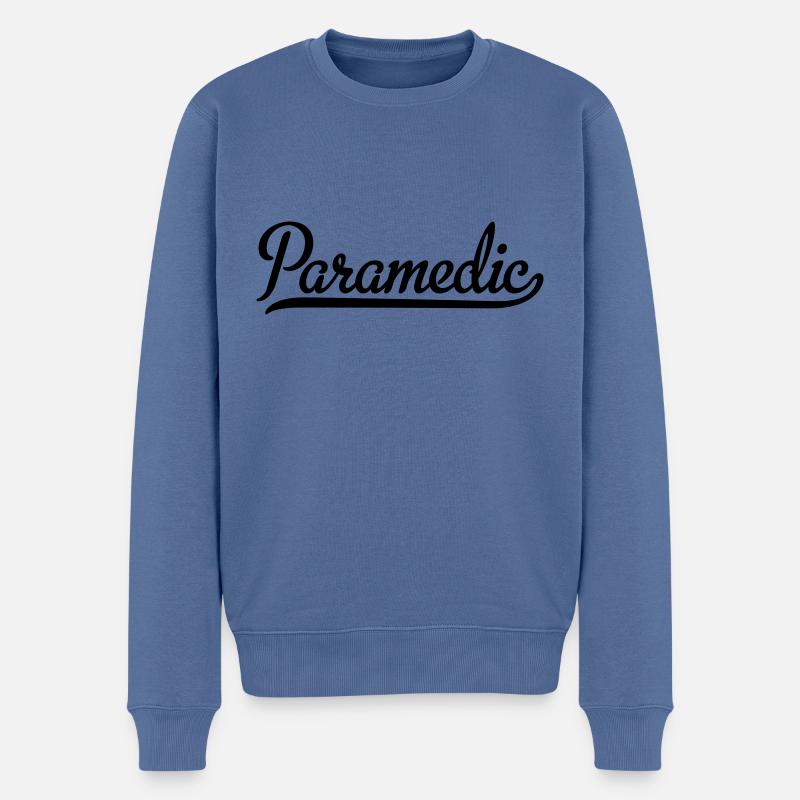 ambulancier - Pull Premium bio Homme - bleu pigeon